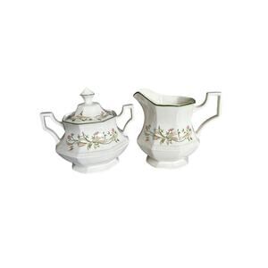 Johnson Brothers England Creamer & Sugar China Set (VINTAGE)